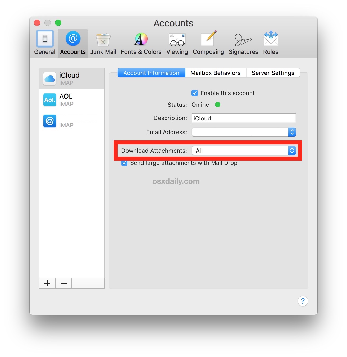outlook 2016 for mac not syncing with icloud